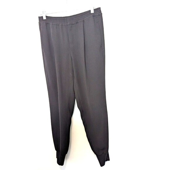 Vince Black Crepe Jogger Pants Women Size Medium - Picture 1 of 11